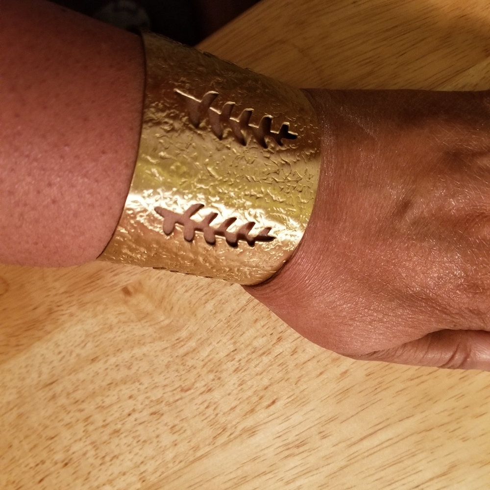 Indian Leaf Cuff Gold Bracelet